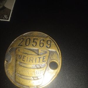 Vintage WEIRITE, Employee WeirtonSTEEL COMPANY BADGE.southcarolina
